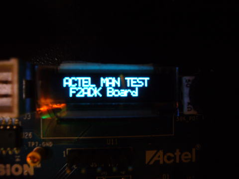 SmartFusion Manufacturing Test OLED Test picture