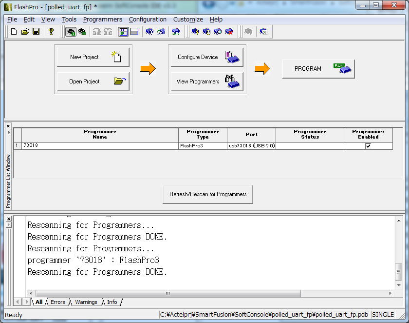 SmartFusion View Programmers